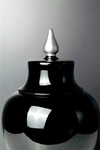 Düz Siyah Seramik Küp 30 Cm Dekoratif Küp