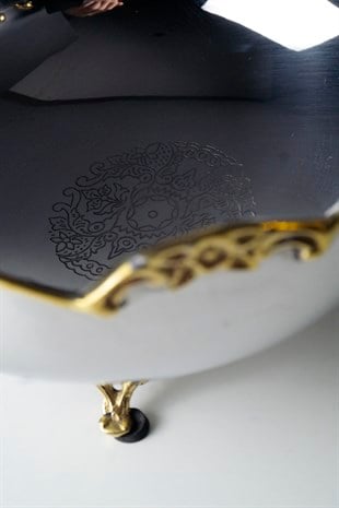 Gümüş Gold Metal Kuş Serisi Kase 18 Cm Dekoratif Ev Aksesuarları