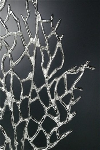 Pirinç Üzeri Gümüş Kaplama Hayat Ağacı Mermer Kaideli Dekoratif Obje 47 Cm Dekoratif Obje
